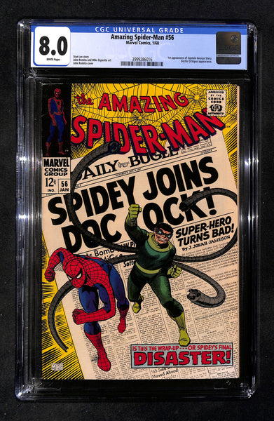 Amazing Spider-Man #56 CGC 8.0 1st appearance of Captain George Stacy