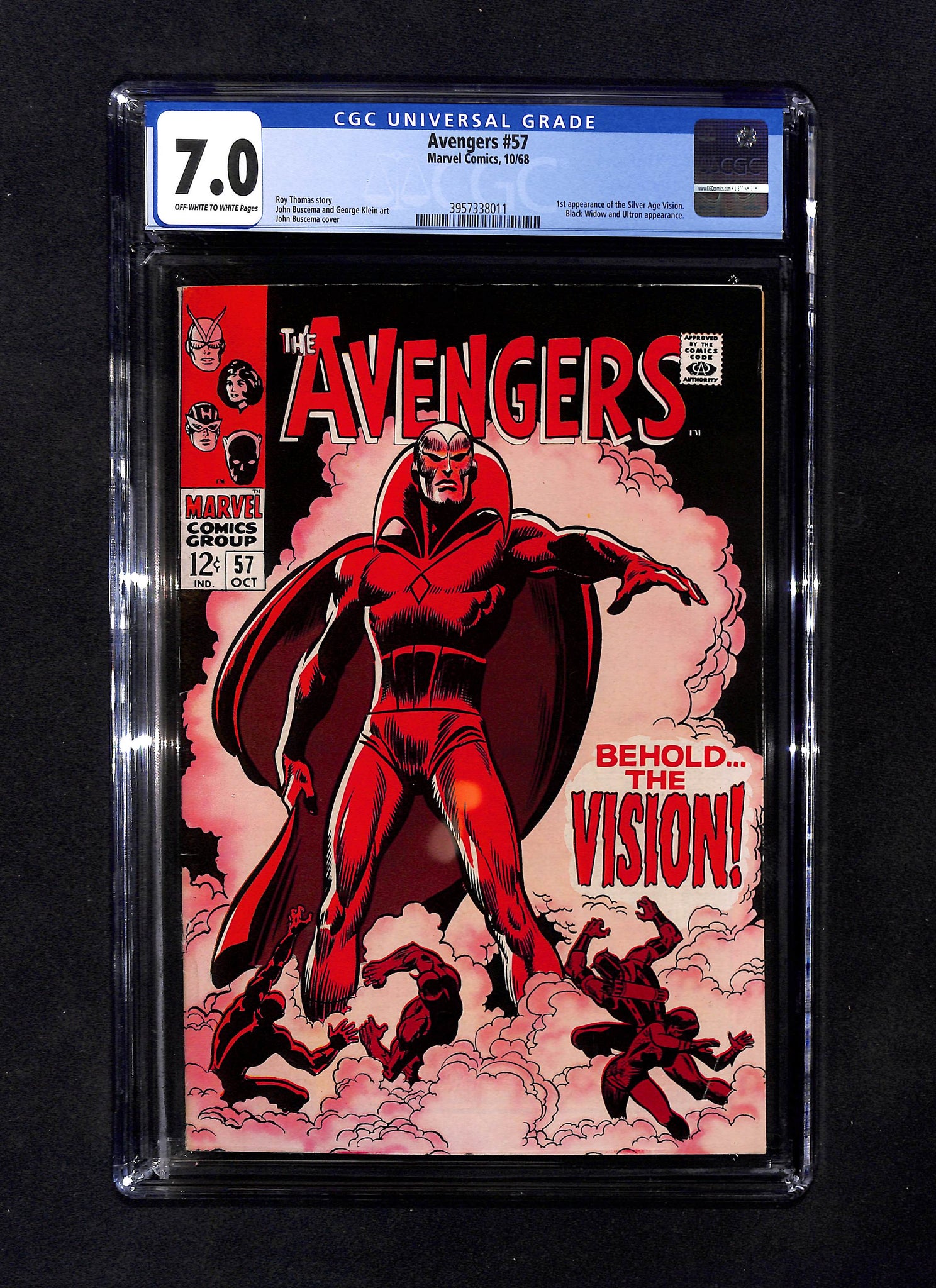 Avengers #57 CGC 7.0 1st Appearance of Silver Age Vision