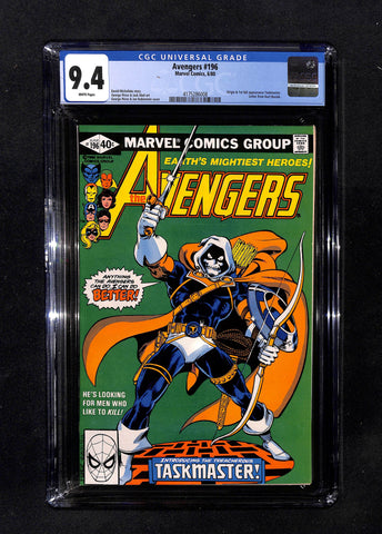 Avengers #196 CGC 9.4 Origin and 1st Appearance Taskmaster