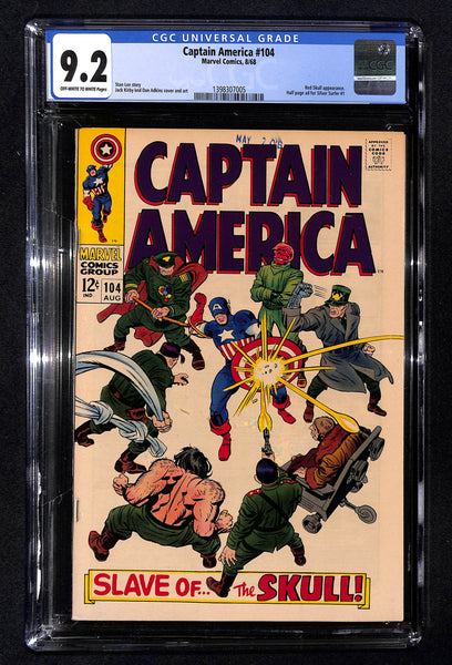 Captain America #104 CGC 9.2 Red Skull appearance
