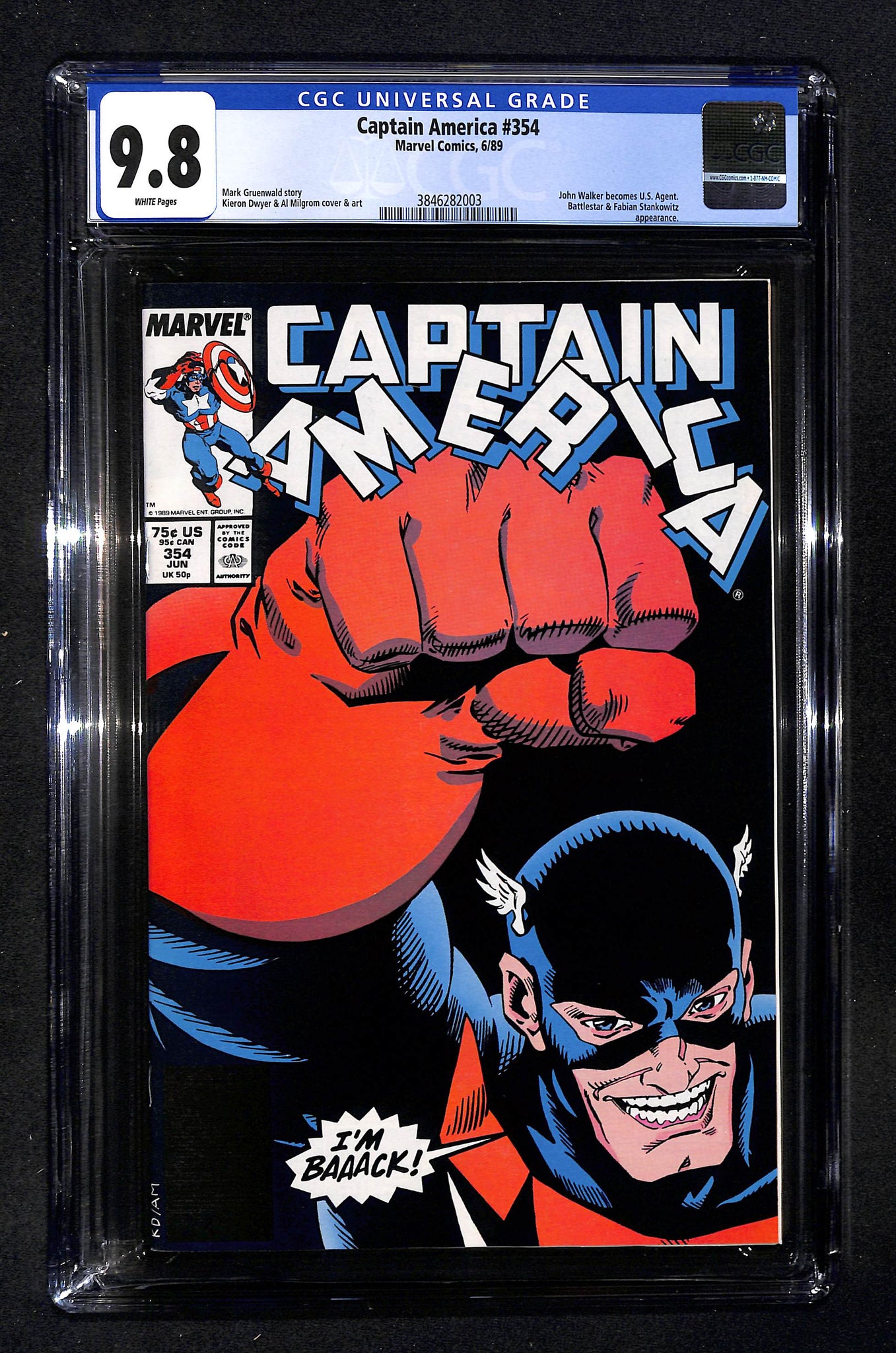 Captain America #354 CGC 9.8 John Walker becomes U.S. Agent