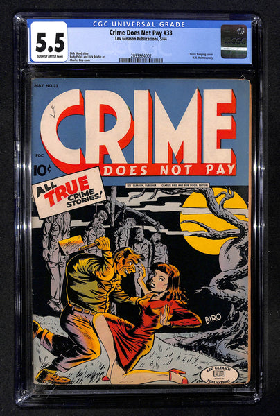 Crime Does Not Pay #33 CGC 5.5 Classic hanging cover