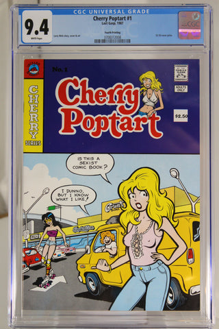 Cherry Poptart #1 - Fourth Printing (Adults only), CGC 9.4, White Pages