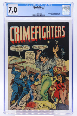 Crimefighters #1 CGC 7.0, White Pages, Tough in this Grade