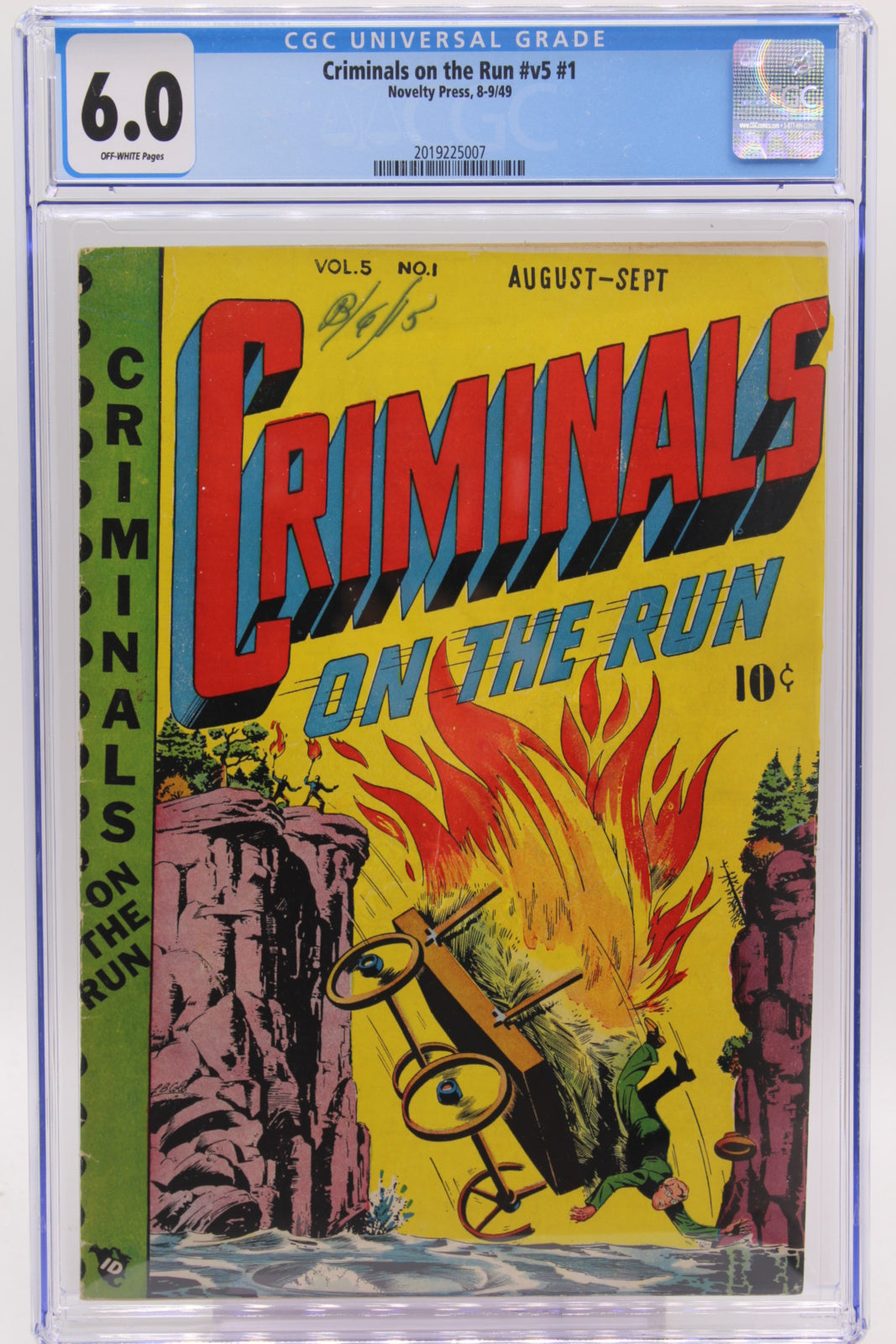 Criminals on the Run #v5 #1 CGC 6.0, Golden Age Crime Comic