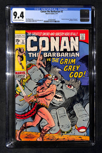 Conan the Barbarian #3 CGC 9.4 Based on the story "Spears of Clontarf"