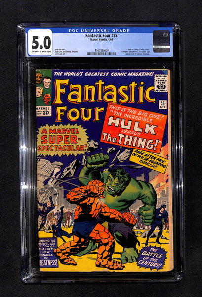 Fantastic Four #25 CGC 5.0 Hulk vs. Thing