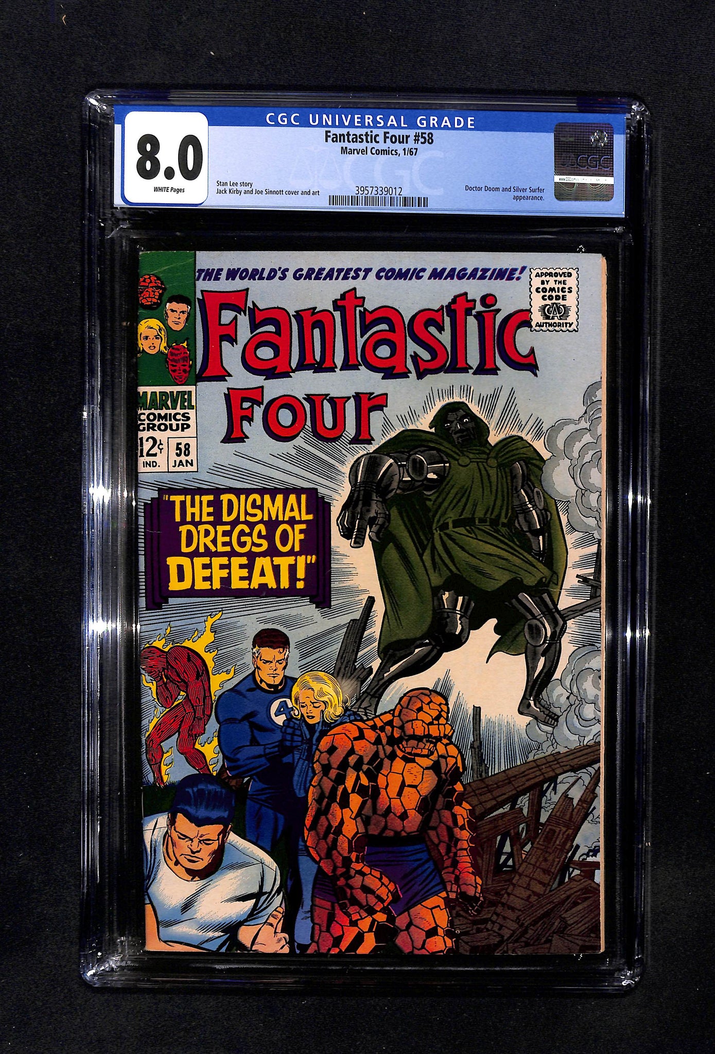 Fantastic Four #58 CGC 8.0