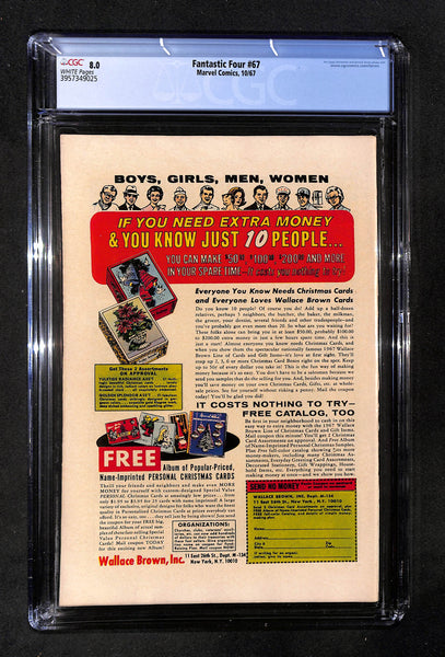 Fantastic Four #67 CGC 8.0 Origin & 1st appearance of Him