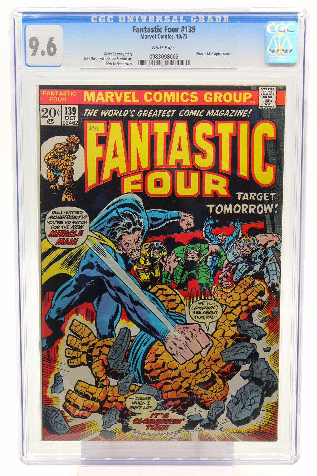 Fantastic Four #139 CGC 9.6 White Pages