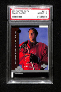 1997 Upper Deck Simon Gagne PSA 8