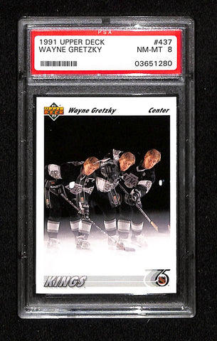 PSA - 1991 Upper Deck - Wayne Gretzky #437 - 8 NM-MT