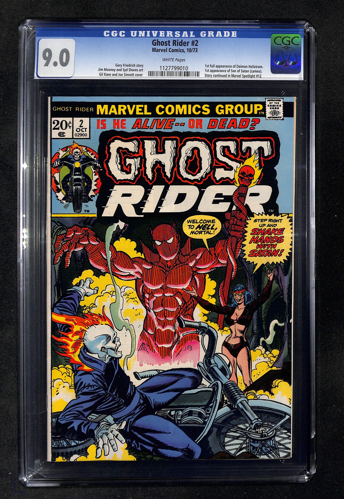 Ghost Rider #2 CGC 9.0 1st appearance of Son of Satan