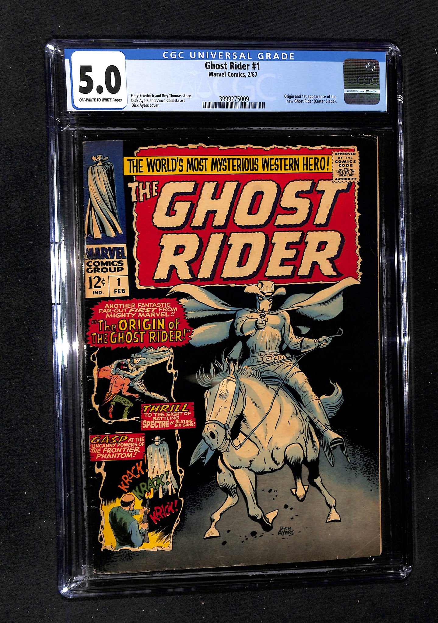 Ghost Rider #1 CGC 5.0 Origin and 1st Appearance of new Ghost Rider (Carter Slade)