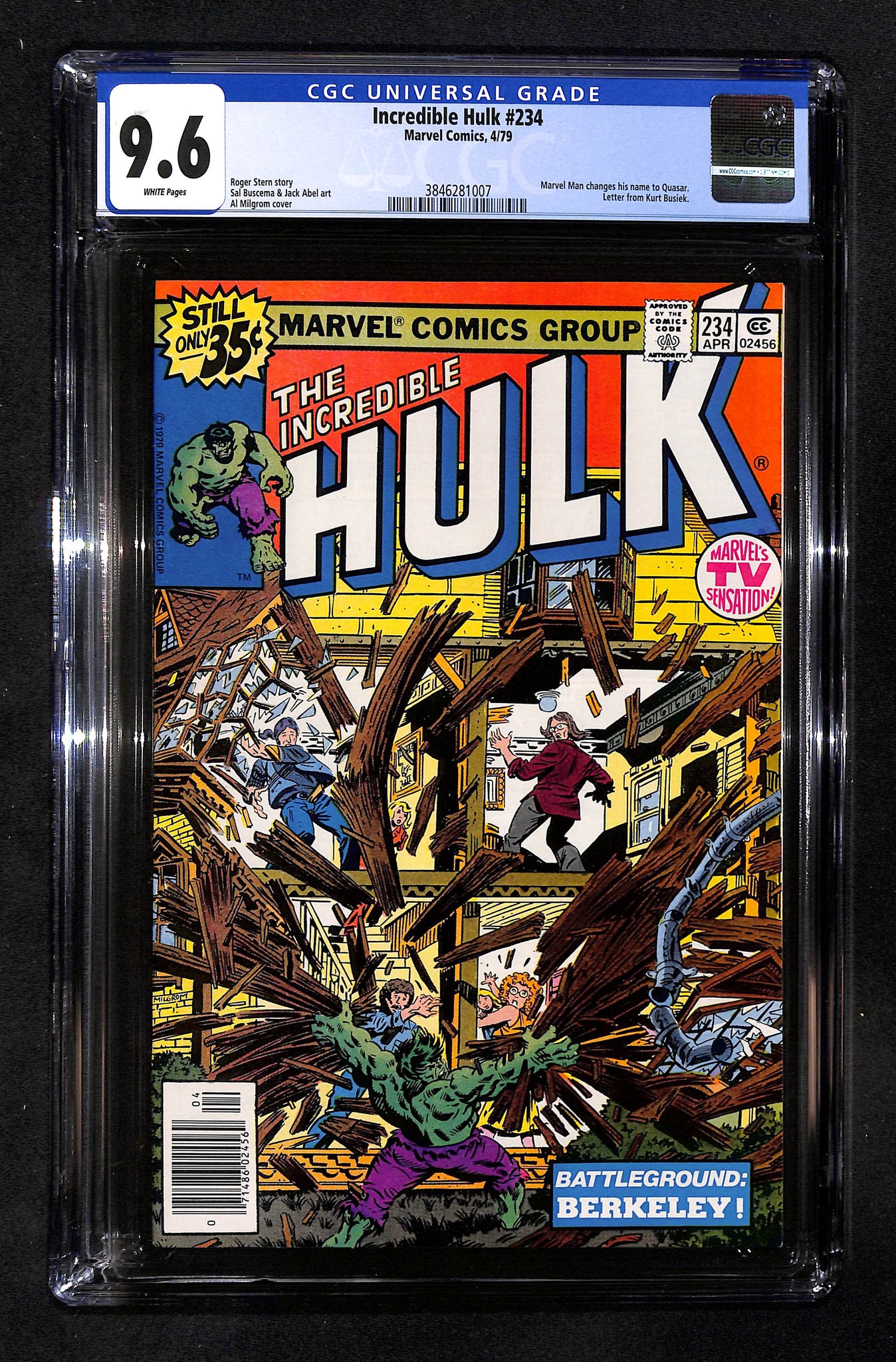 Incredible Hulk #234 CGC 9.6 Marvel Man changes his name to Quasar