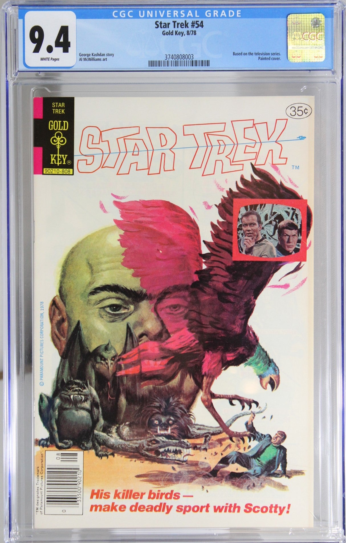 Star Trek #54 - CGC 9.4 - Based on the TV show - Painted cover