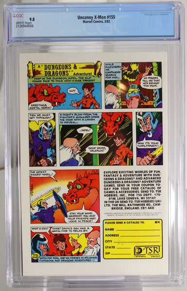 Uncanny X-Men #155 - CGC 9.8 - 1st appearance of the Brood