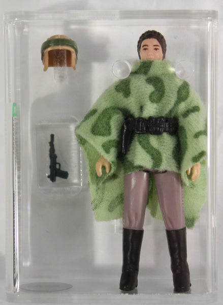 1984 - KENNER - STAR WARS - LOOSE ACTION FIGURE - LEIA (COMBAT PONCHO) - PINK FACE/PALE HANDS - AFA 85 NM+
