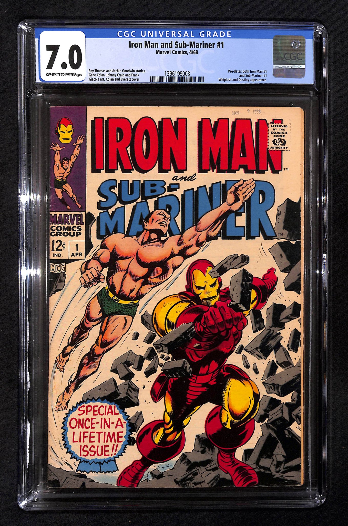 Iron Man and Sub-Mariner #1 CGC 7.0 Pre-dates both Iron Man #1 and Sub-Mariner #1