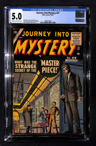 Journey Into Mystery #27 CGC 5.0 Atlas Comics