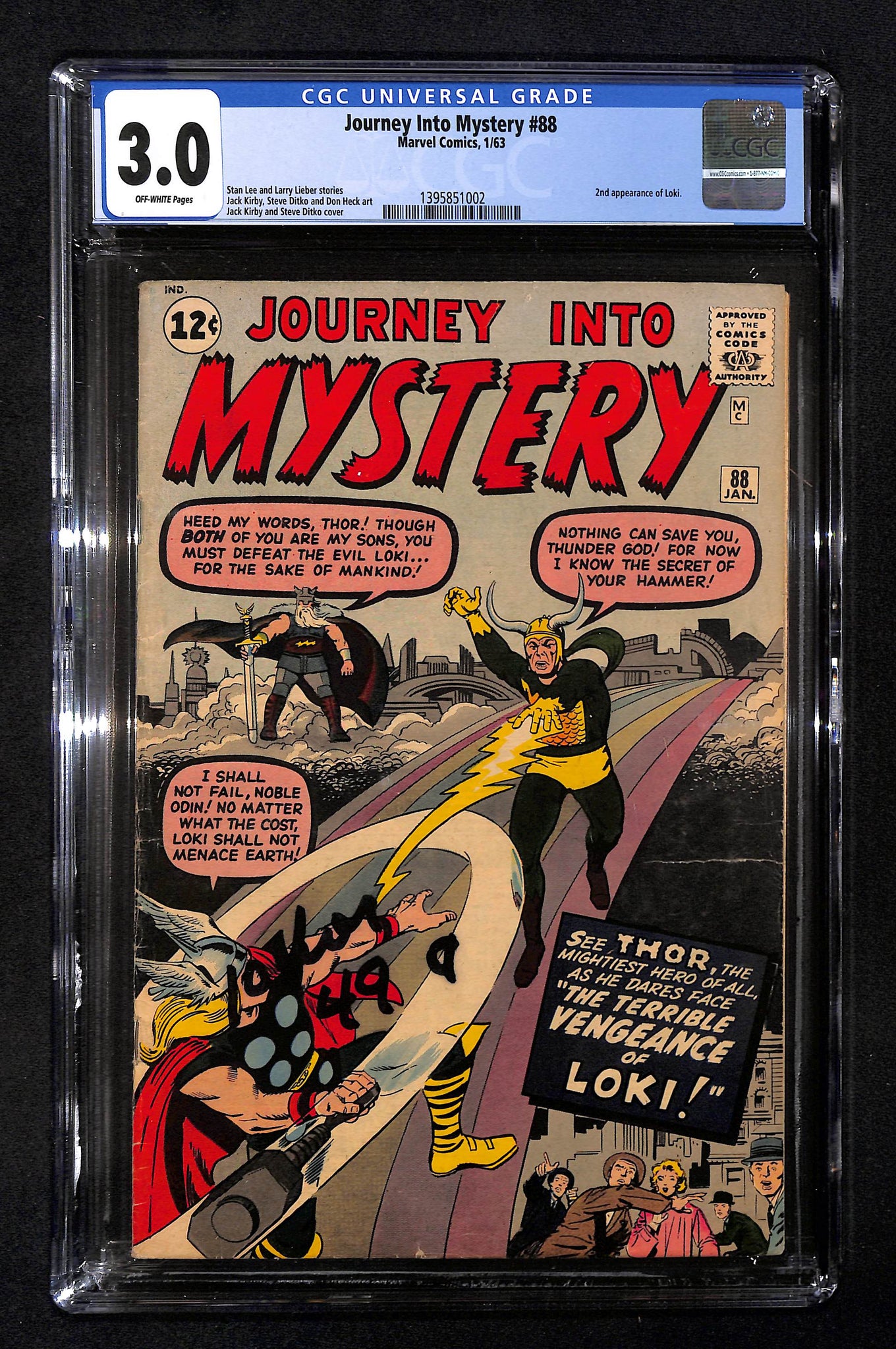 Journey Into Mystery #88 CGC 3.0 2nd appearance of Loki