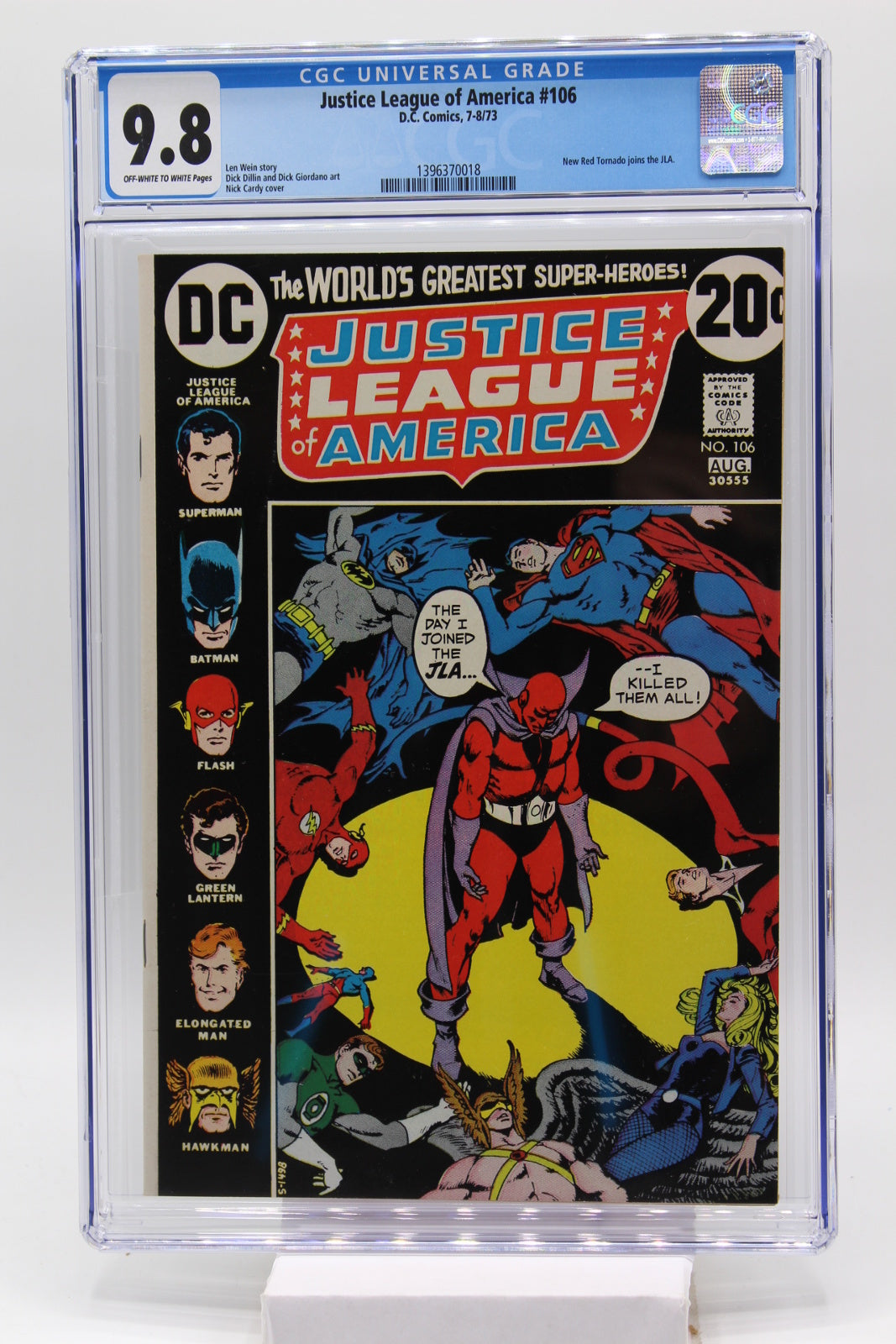 Justice League of America #106 - CGC 9.8 - New Red Tornado joins JLA