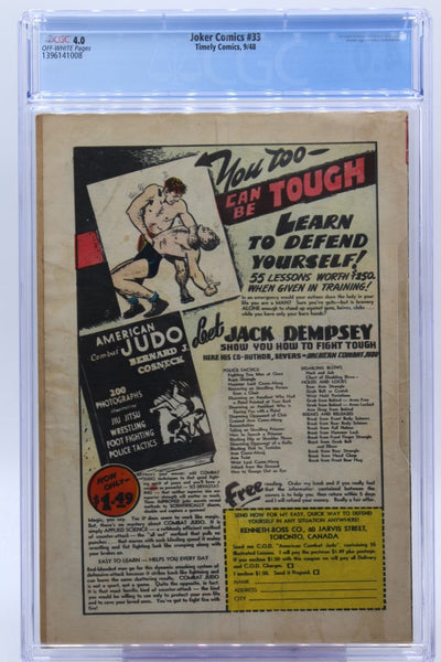Joker Comics #33 - CGC 4.0 - 1948 - Golden Age