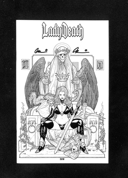 Lady Death: Apocalyptic Abyss #1 Icon Legends Set by Frank Cho Signed