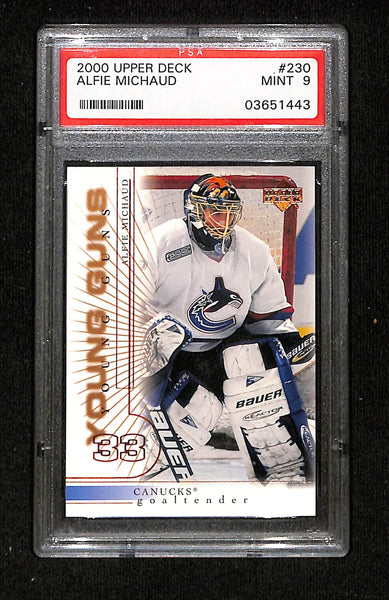 2000 Upper Deck Alfie Michaud PSA 9