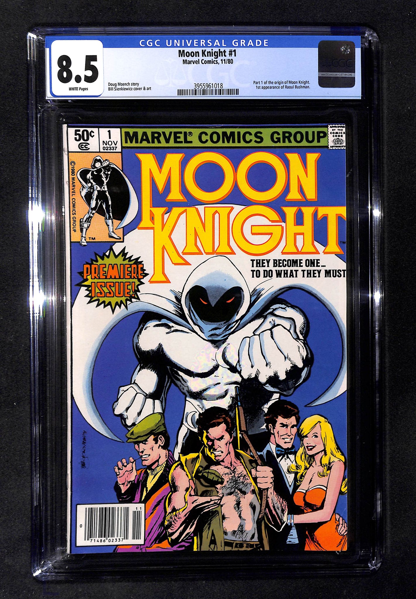 Moon Knight #1 CGC 8.5 Part 1 of the origin of Moon Knight