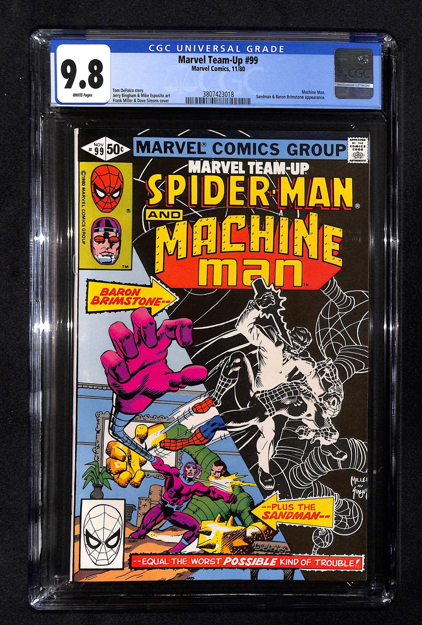 Marvel Team-Up #99 CGC 9.8 Spider-Man and Machine Man