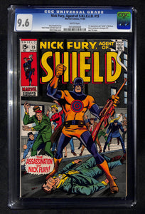 Nick Fury, Agent of S.H.I.E.L.D. #15 CGC 9.6 1st appearance and "death" of Bullseye