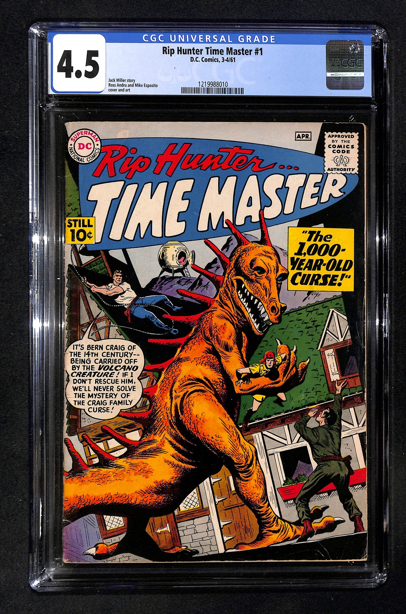 Rip Hunter Time Master # 1 CGC 4.5