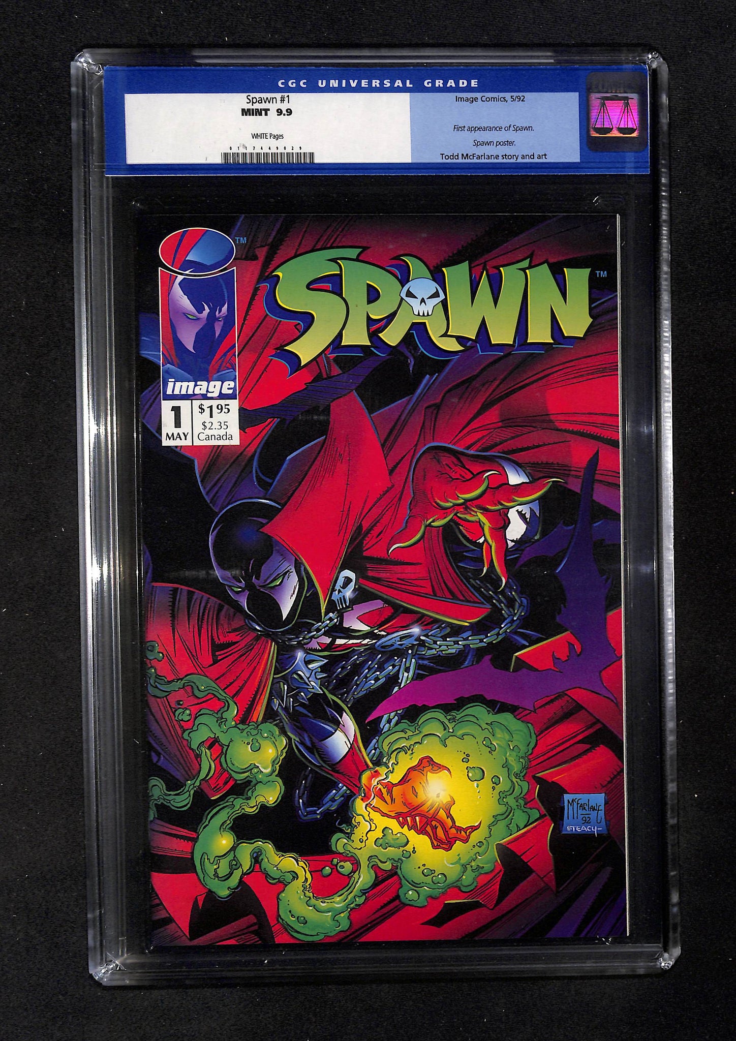 Spawn #1 CGC 9.9 1st Appearance of Spawn CGC 9.9