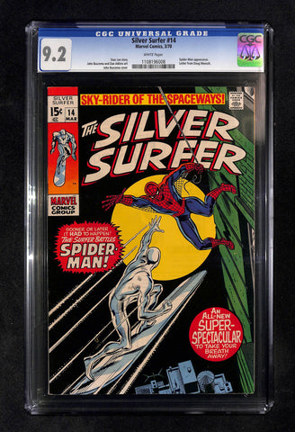 Silver Surfer #14 - CGC 9.2 - Spider-Man appearance