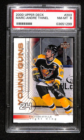 2000 Upper Deck - Marc-Andre Thinel Young Guns PSA 8