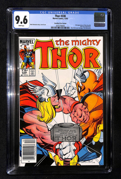 Thor #338 CGC 9.6 Canadian Price Variant