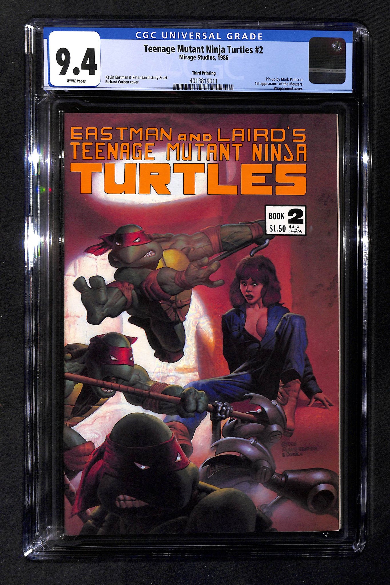 Teenage Mutant Ninja Turtles #2 - CGC 9.4 - Third Printing