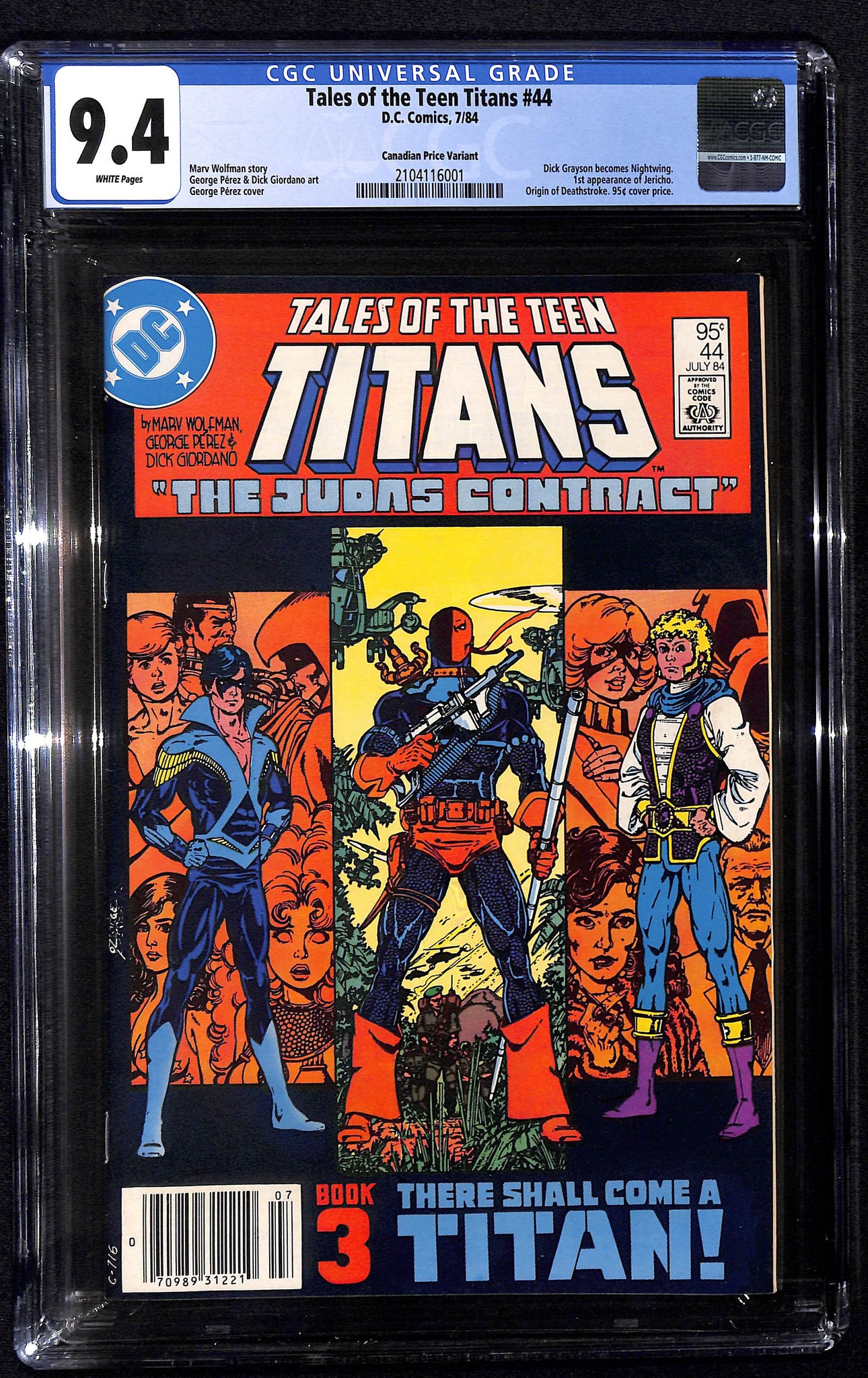 Tales of the Teen Titans #44 CGC 9.4 Dick Grayson becomes Nightwing, 1st appearance of Jericho