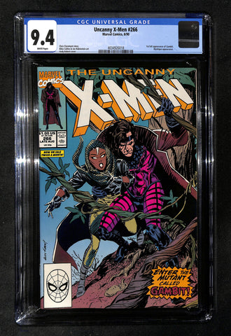 Uncanny X-Men #266 CGC 9.4 1st full appearance of Gambit