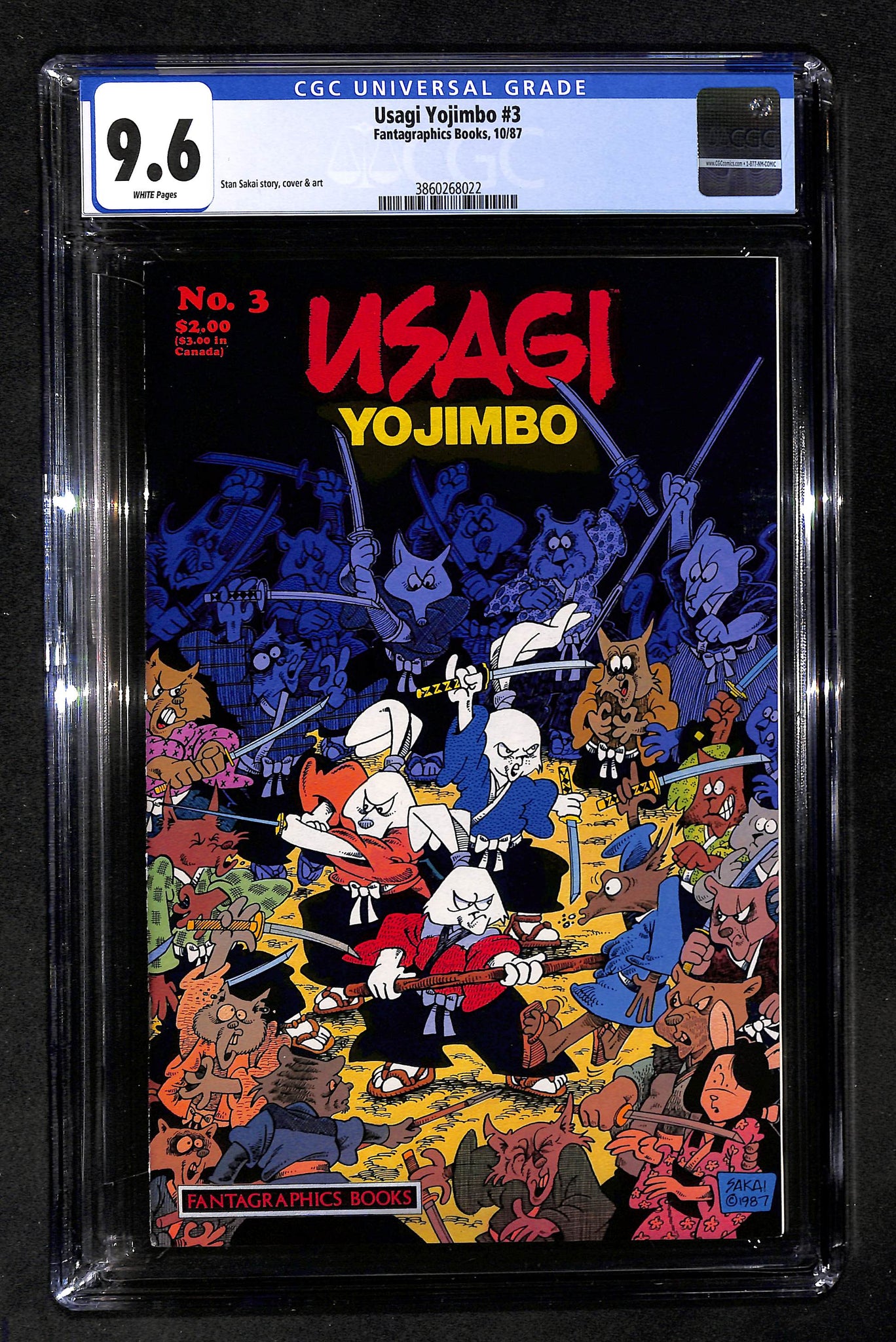 Usagi Yojimbo #3 CGC 9.6 White pages