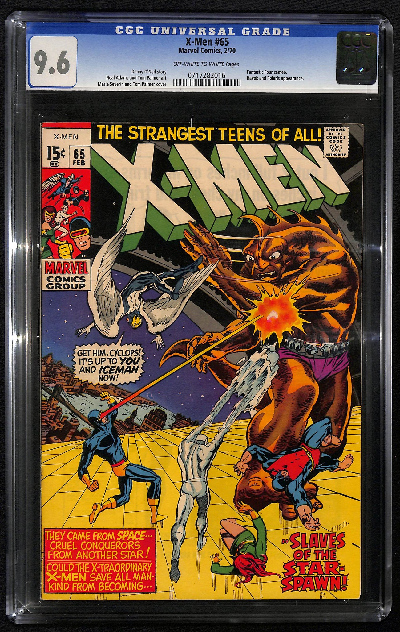 X-Men #65 CGC 9.6 Fantastic Four cameo, Havok and Polaris appearance