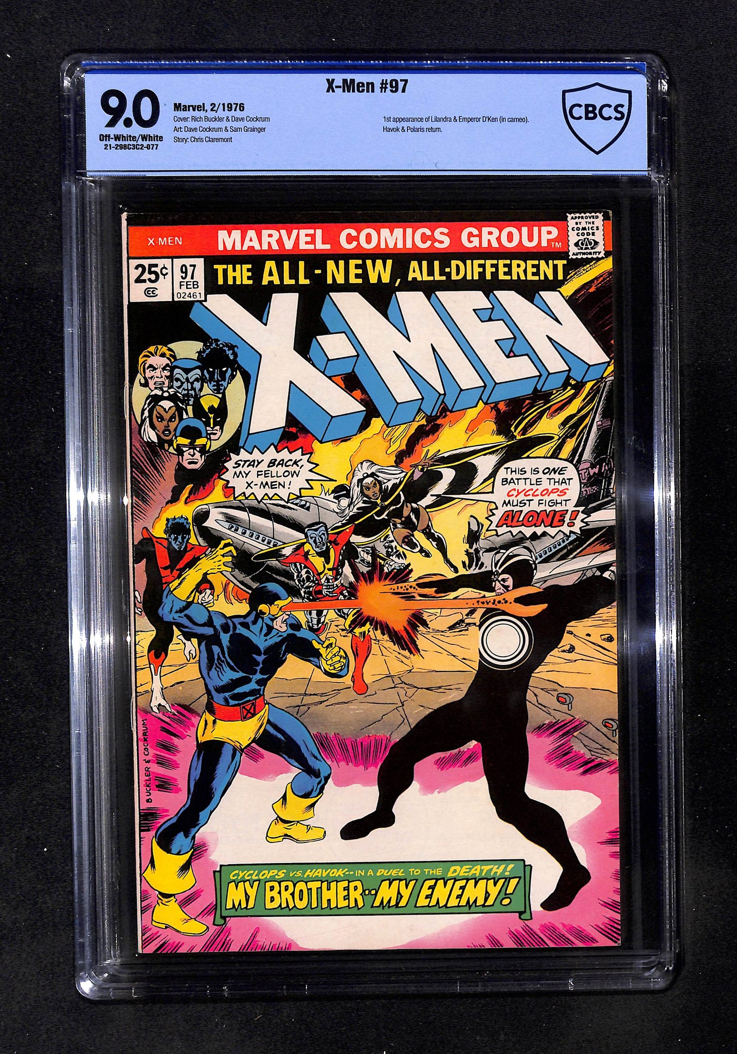 X-Men #97 CBCS 9.0 1st App Lilandra & Emperor D'Ken