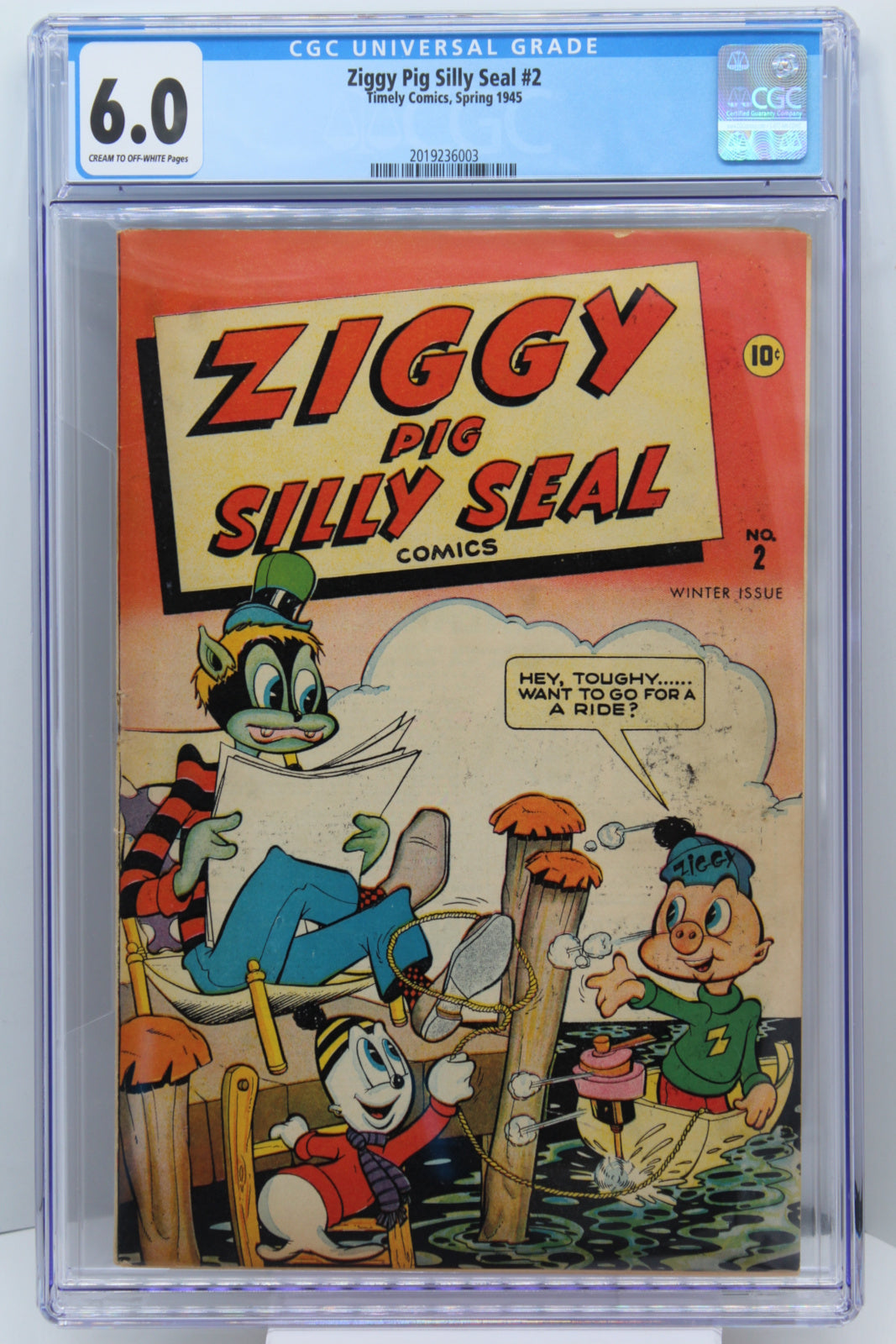 Ziggy Pig Silly Seal #2 CGC 6.0, Timely Golden Age