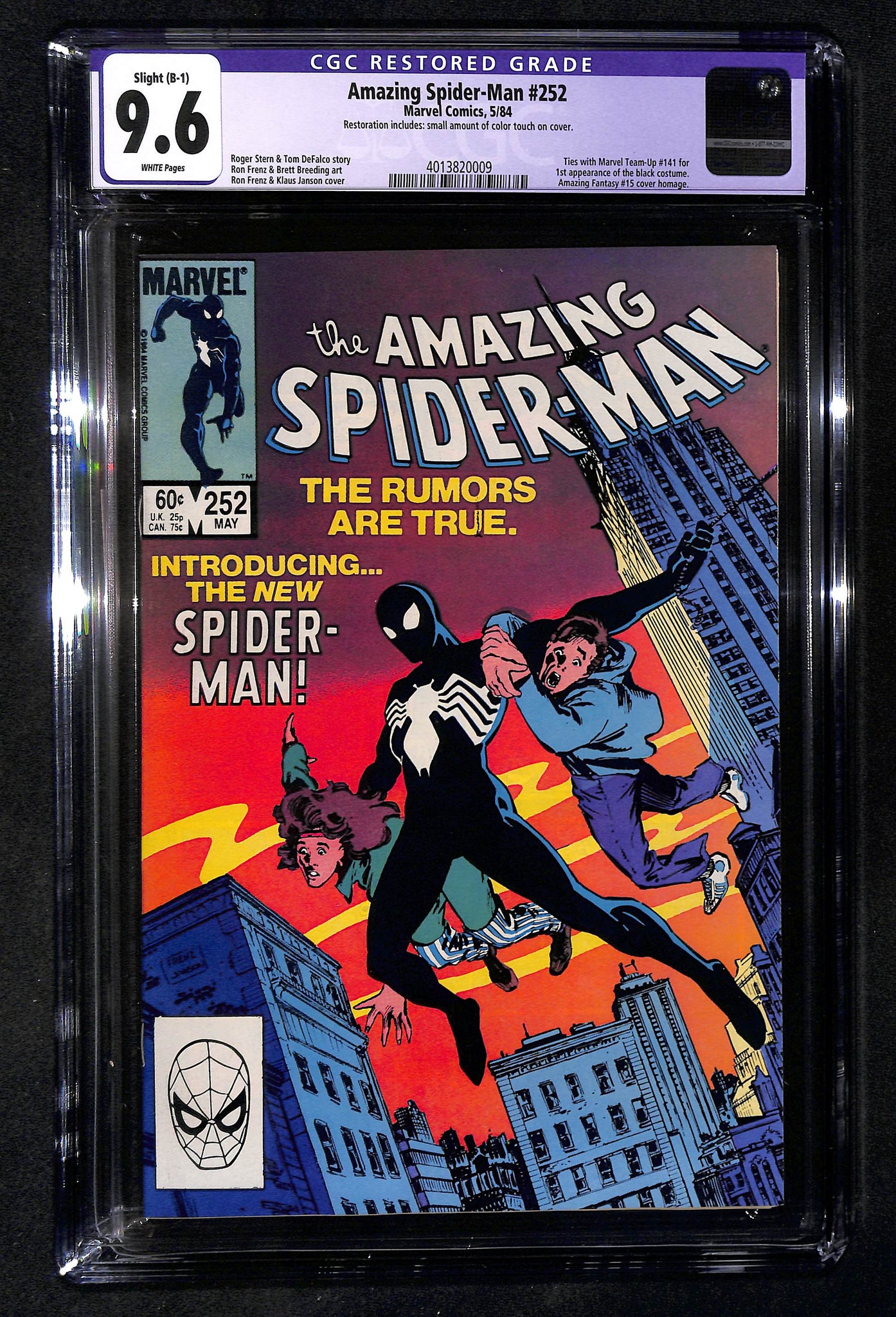 Amazing Spider-Man #252 CGC 9.6 Restored