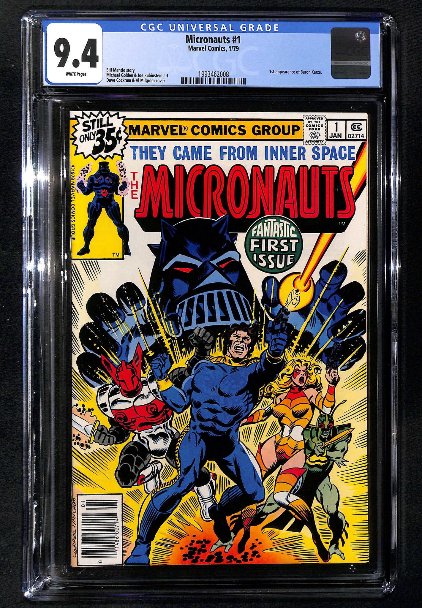 Micronauts #1 CGC 1st appearance of Baron Karza