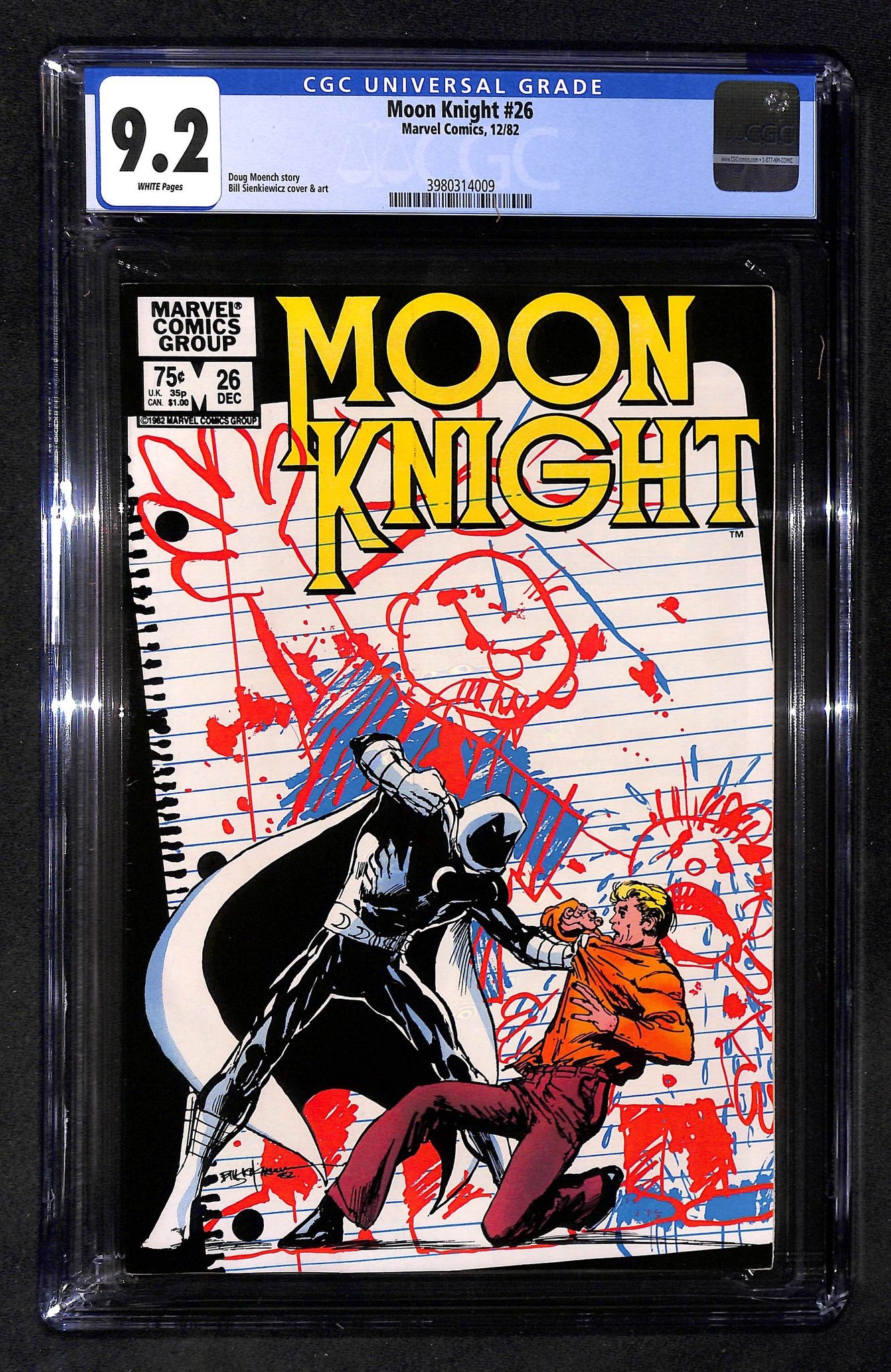 Moon Knight #26 CGC 9.2 White Pages