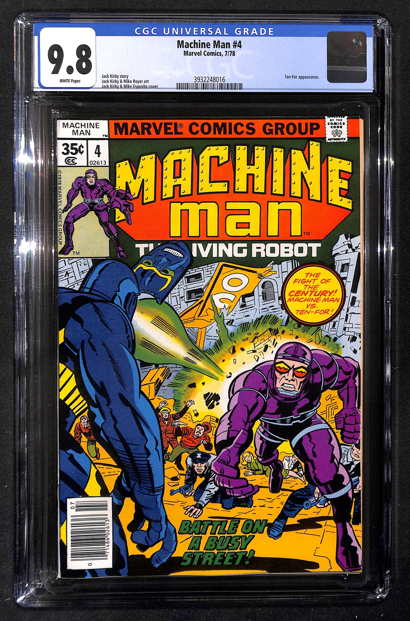 Machine Man #4 CGC 9.8 Ten-for appearance