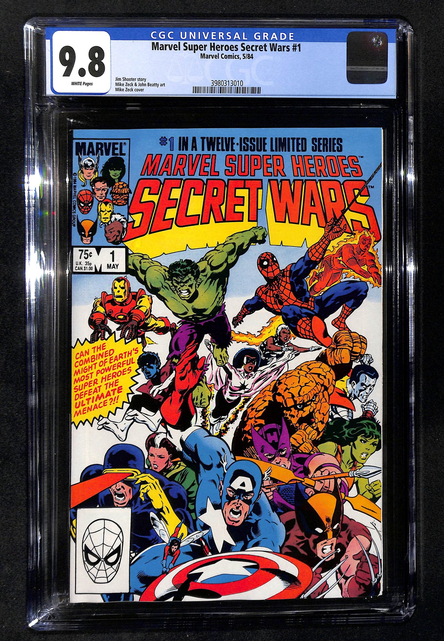 Marvel Super Heroes Secret Wars #1 CGC 9.8 White Pages