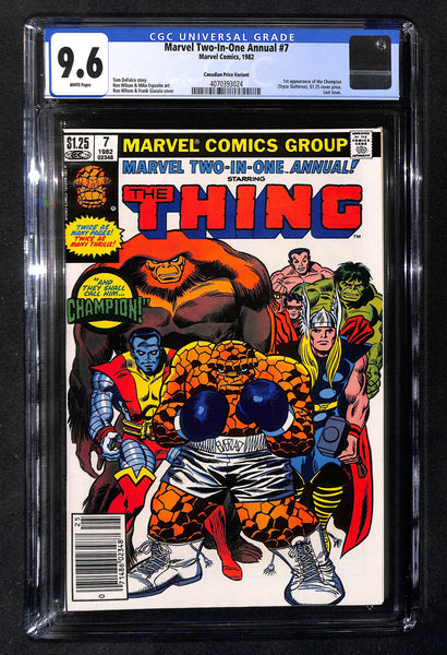 Marvel Two-In-One Annual #7 CGC 9.6 Canadian Price Variant